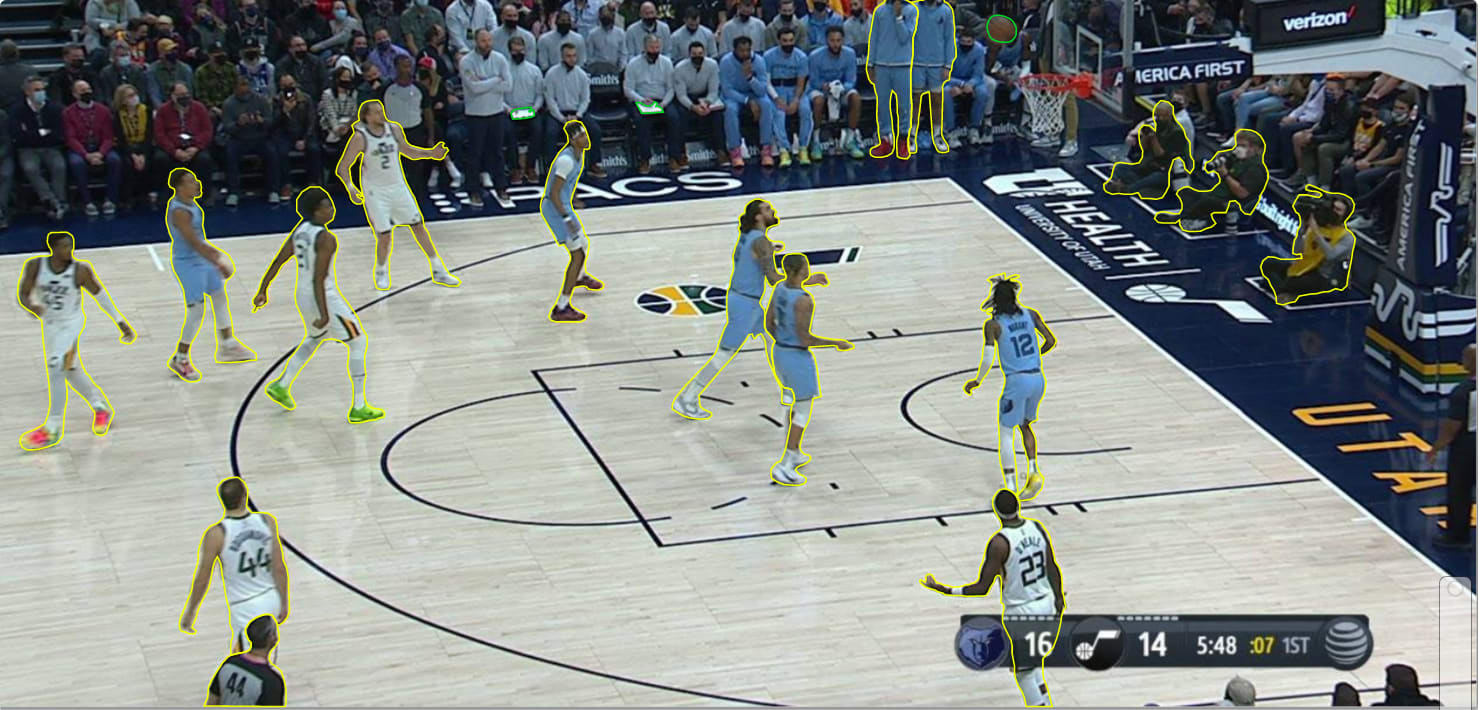 Basketball player tracking and shot trajectory analysis datasets